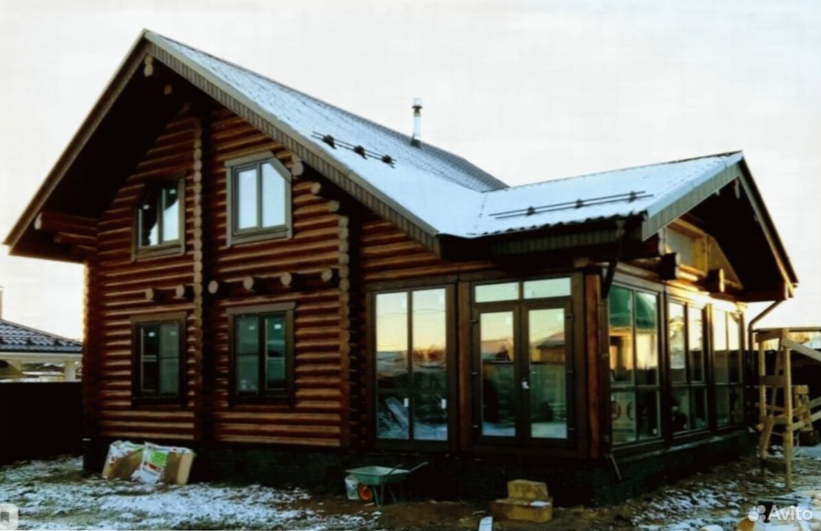 Веранда из бревна пристроенная к дому