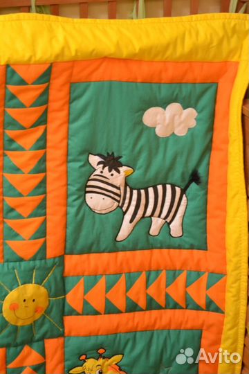 Лоскутное детское одеяло 