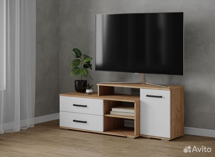 Тумба под телевизор белая