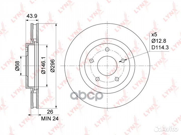 Диск тормозной nissan qashqai 07/X-trail 07/R