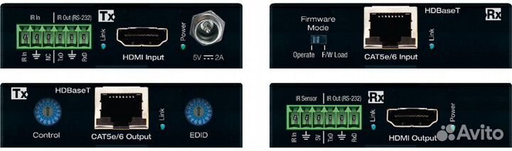 Комплект передачи 4К hdmi по витой паре. KD-X222PO