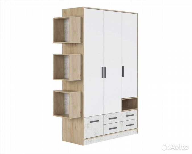 Шкаф трехдверный с кубами Алиса 10