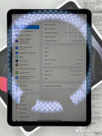 iPad air 4 256gb, 98 аккумулятор