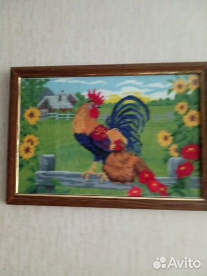 Картина вышитая крестом ручная работа