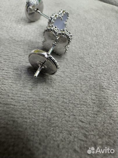 Van cleef arpels серьги vgold халцедон