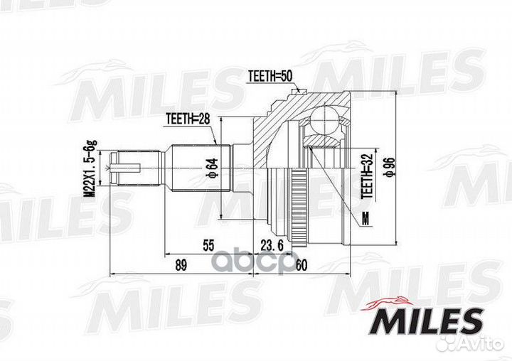 ШРУС GA20155 Miles