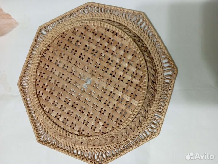 Вазы плетеные из соломки