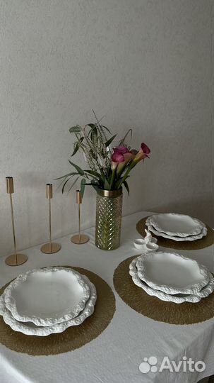 Стильные тарелочки ресторанного типа