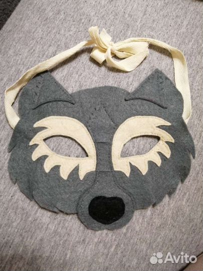 Маска волка из фетра