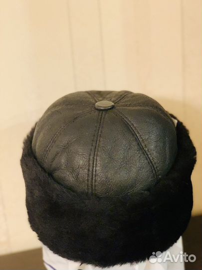 Шапка новая натуральная кожа овчина 58 р