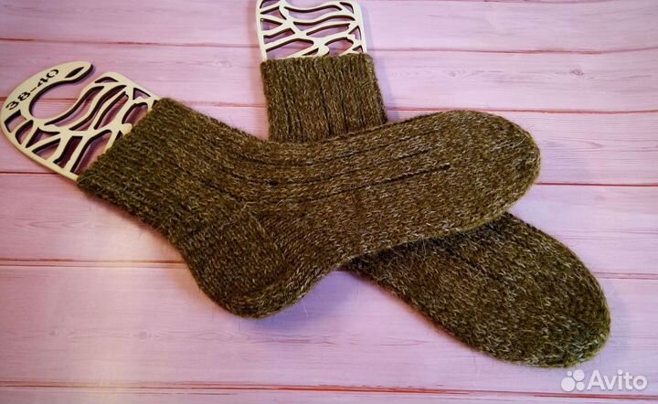 Носки шерстяные мужские вязаные