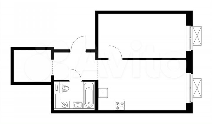 1-к. квартира, 46,3 м², 8/17 эт.