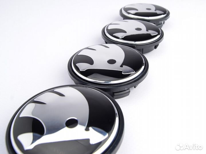 Колпачки заглушки на литые диски Skoda 65 мм