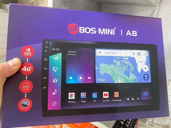Магнитола Bos mini A8 3/32 c sim 8 ядер