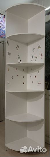 Стеллаж угловой белый