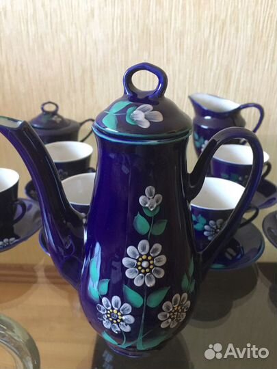 Кофейный сервиз cobalt винтаж