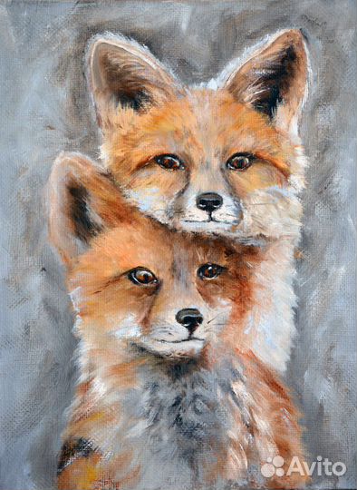 Картина маслом на холсте анималистика