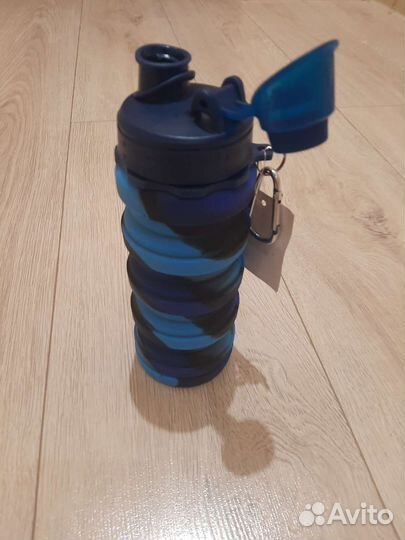 Бутылка для воды складная силиконовая