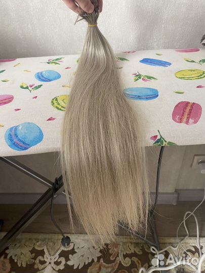 Волосы для наращивания 55 см блонд