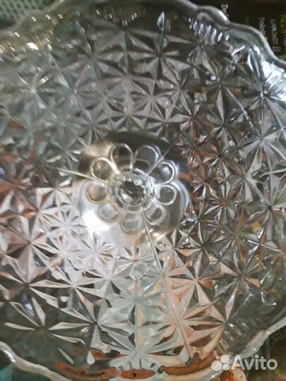 Цветной хрусталь СССР. Ваза на ножке