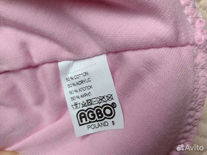 Новая демисезон шапка снуд 50-52 Agbo розовая дево