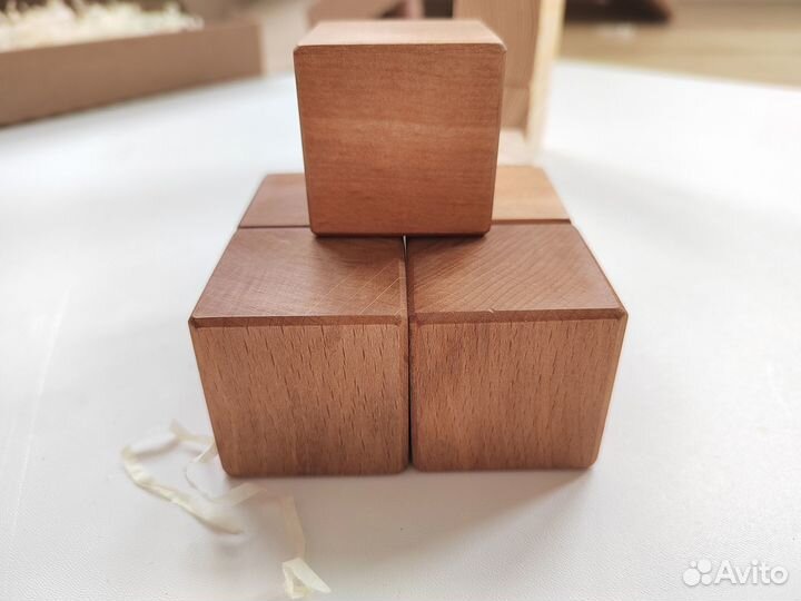 Кубики деревянные (сосна, бук)