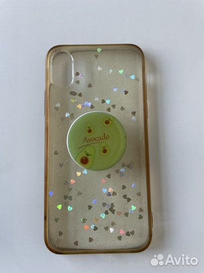 Чехол на iPhone 10 с попсокетом