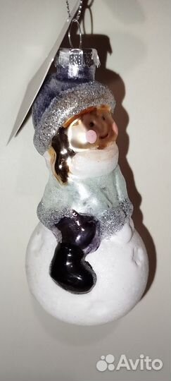 Ёлочная игрушка стекло Девочка