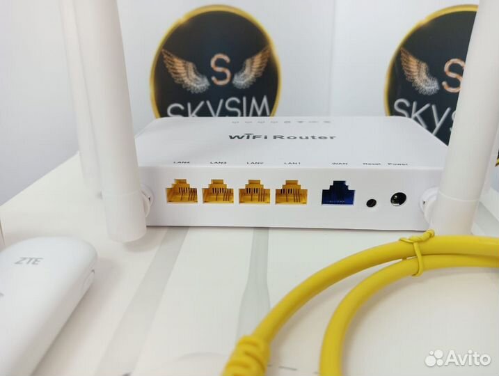 Комплект для интернета модем ZTE/ роутер ZBT