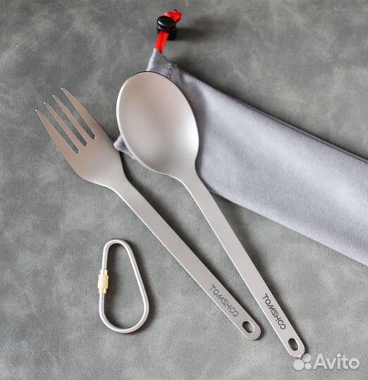 Приборы титановые туристические Tomshoo 3 в 1