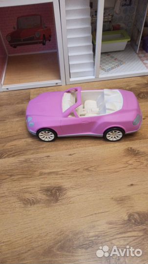 Кукольный домик для барби с мебелью и машиной