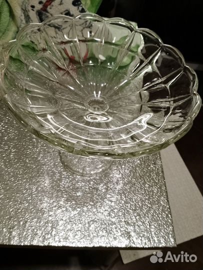 Ваза для фруктов на ножке СССР