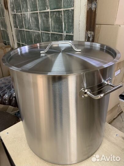 Кастрюля/ бак с крышкой из нержавейки 50/70л