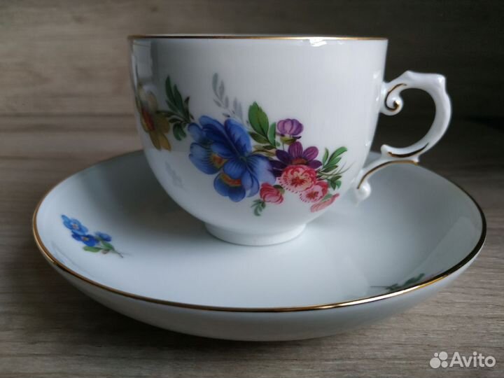 Чайная пара Furstenberg Фарфор Германия Винтаж
