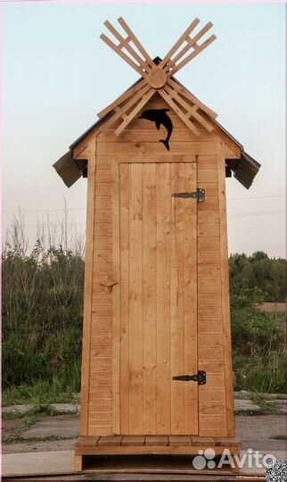 Дачный туалет деревянный DRE449