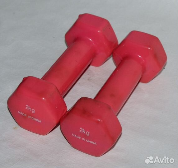 Гантели - 2 шт - по 2 кг