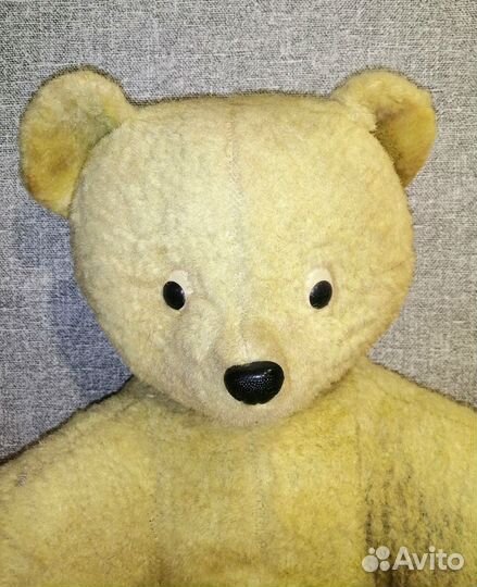 Детская игрушки медведь мишка солома отличный СССР