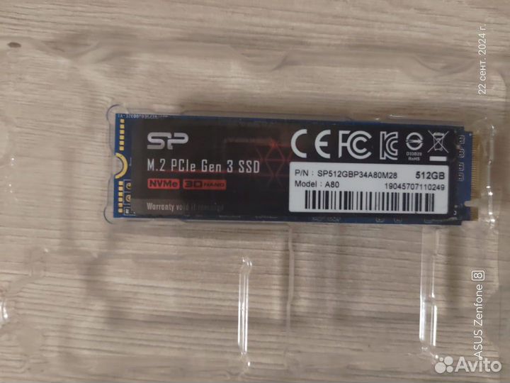 NVMe m2 SSD 512 Gb Silicon power (P34A80) 2280