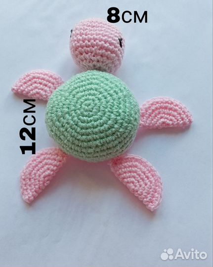 Вязанная игрушка черепаха