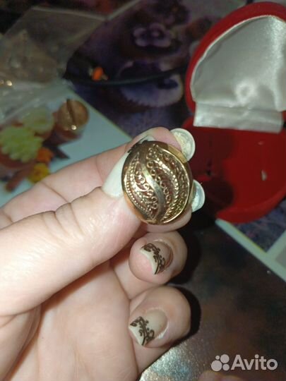 Позолоченные серьги