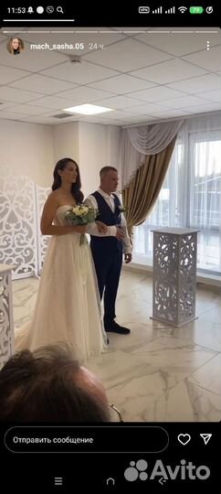 Свадебное платье со шлейфом 46 48