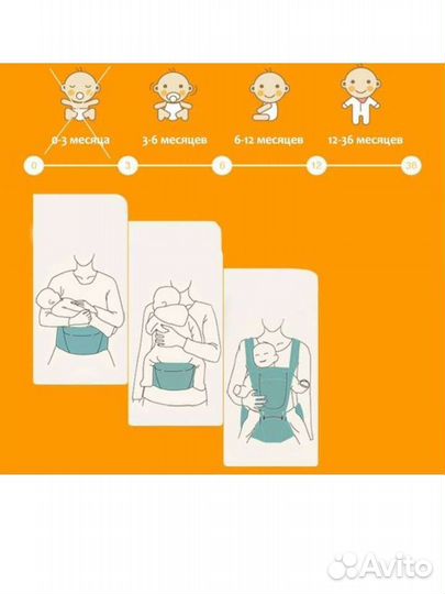 Хипсит эргорюкзак Aiebao 3 в 1