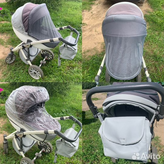 Коляска anex sport 3 в 1 серая