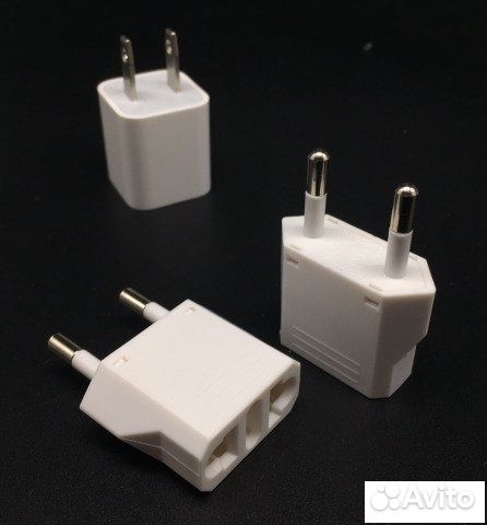 Переходник с китайской вилки (Двойной) (White/Белы