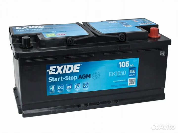 Аккумулятор Exide Start-Stop AGM 105R