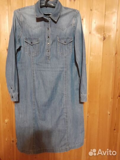 Джинсовое платье рубашка