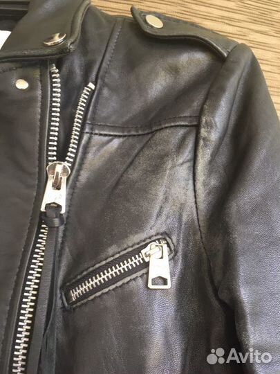 Кожаная куртка Mango