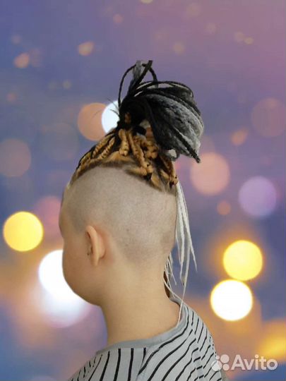 Де косы, афрорезинки, 2д косы, хвост на резинке