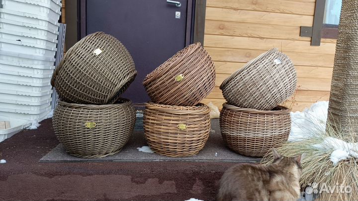 Кашпо из ротанга