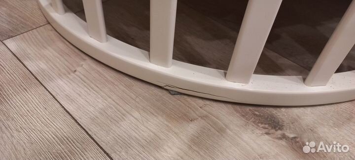 Детская кроватка трансформер овальная